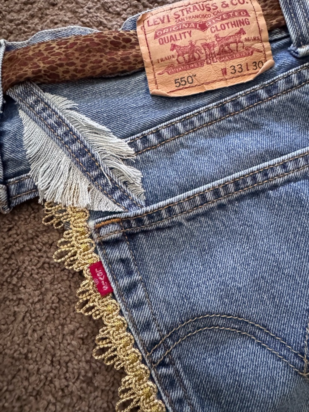Custom Upcycled Denim Boho Fanny Belt - Picture 11 of 11